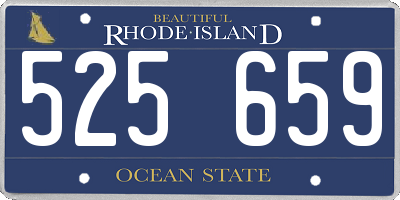 RI license plate 525659