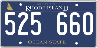 RI license plate 525660