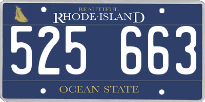 RI license plate 525663
