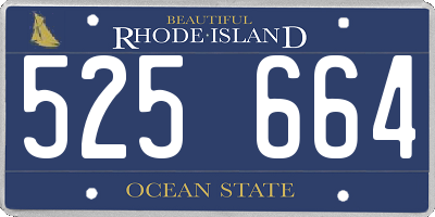 RI license plate 525664