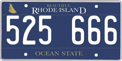 RI license plate 525666