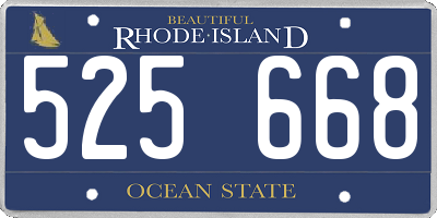 RI license plate 525668