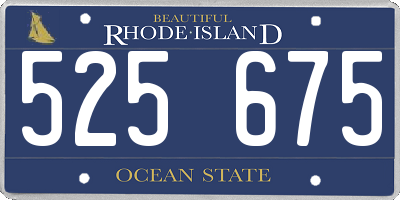 RI license plate 525675