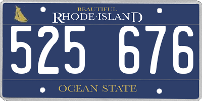 RI license plate 525676