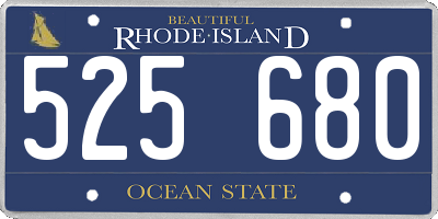 RI license plate 525680