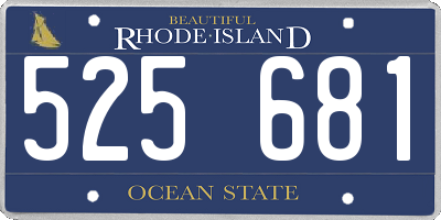 RI license plate 525681