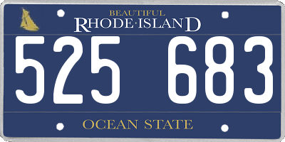 RI license plate 525683