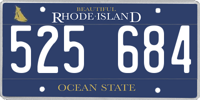 RI license plate 525684