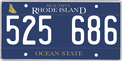 RI license plate 525686