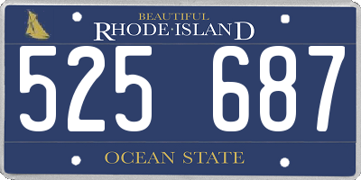 RI license plate 525687