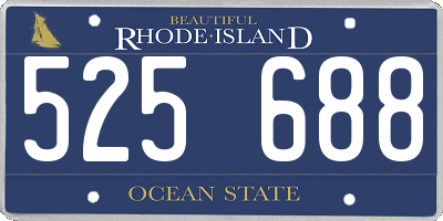 RI license plate 525688