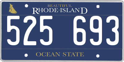 RI license plate 525693