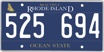 RI license plate 525694