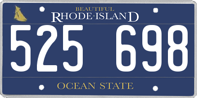 RI license plate 525698