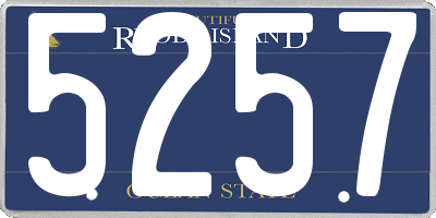 RI license plate 5257