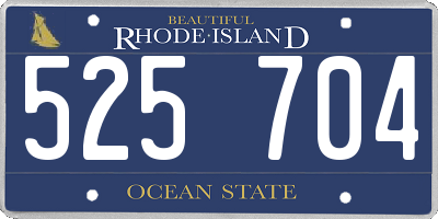 RI license plate 525704