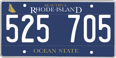 RI license plate 525705