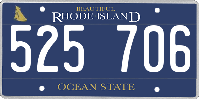 RI license plate 525706