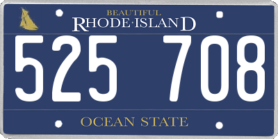 RI license plate 525708