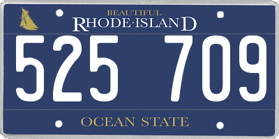 RI license plate 525709