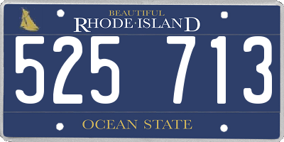 RI license plate 525713