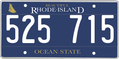 RI license plate 525715