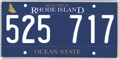 RI license plate 525717