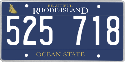 RI license plate 525718