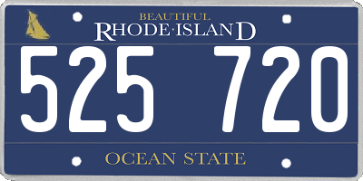 RI license plate 525720