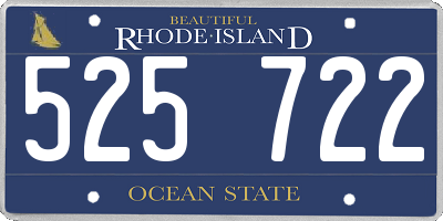 RI license plate 525722