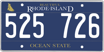 RI license plate 525726