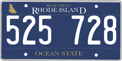 RI license plate 525728