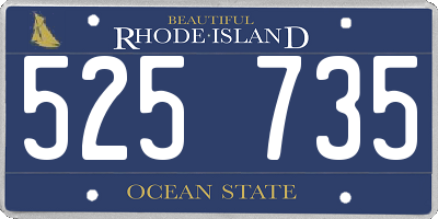 RI license plate 525735