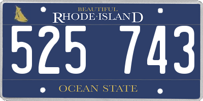 RI license plate 525743