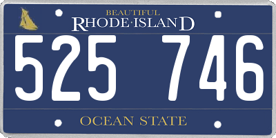 RI license plate 525746