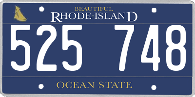 RI license plate 525748