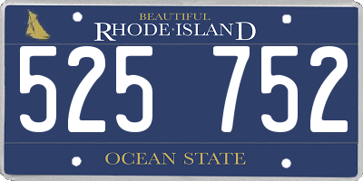 RI license plate 525752
