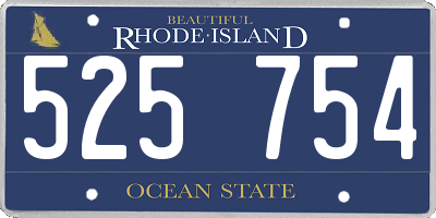 RI license plate 525754