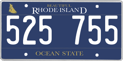 RI license plate 525755
