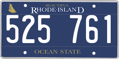 RI license plate 525761