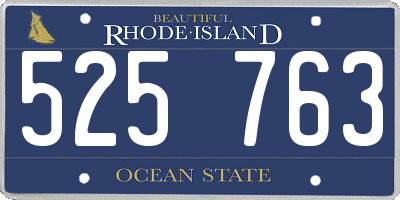 RI license plate 525763