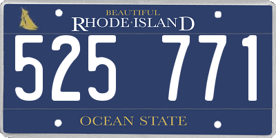RI license plate 525771