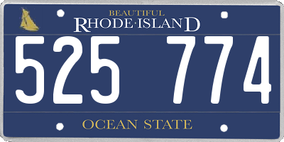 RI license plate 525774