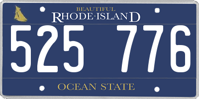 RI license plate 525776