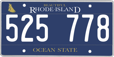 RI license plate 525778