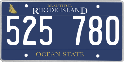 RI license plate 525780