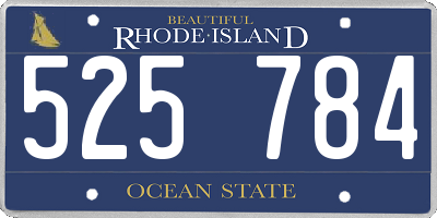 RI license plate 525784