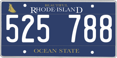 RI license plate 525788