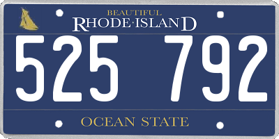 RI license plate 525792