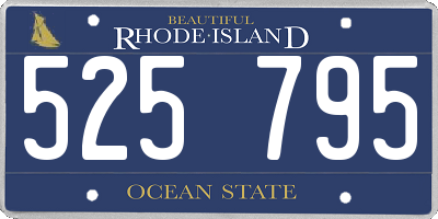 RI license plate 525795